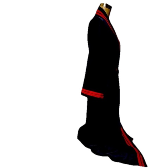 Christian Dior Navy and Red Men's Robe smoking jacket - Picture 4 of 15